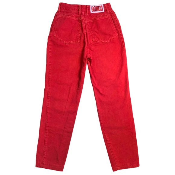 Vintage red Bongo high waisted straight leg jeans - Picture 6 of 14